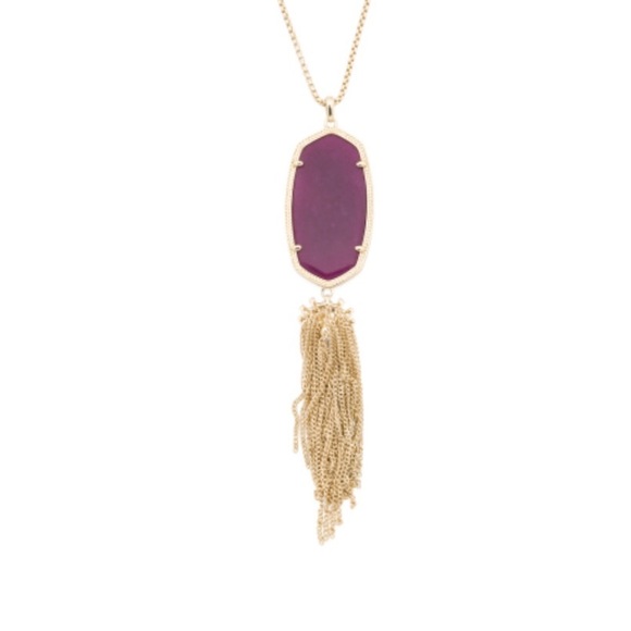 Kendra Scott Purple Jade Stone Necklace NWT
